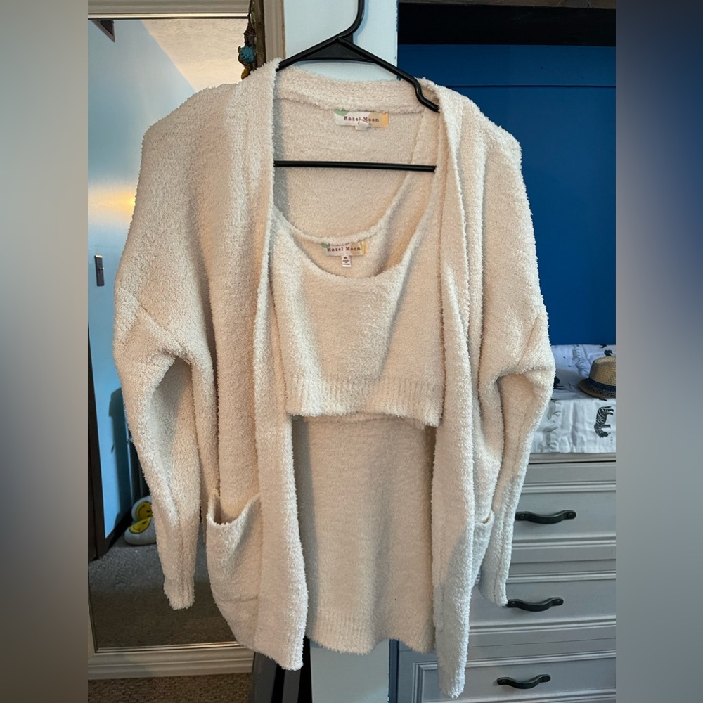 2 price cardigan and crop tank top